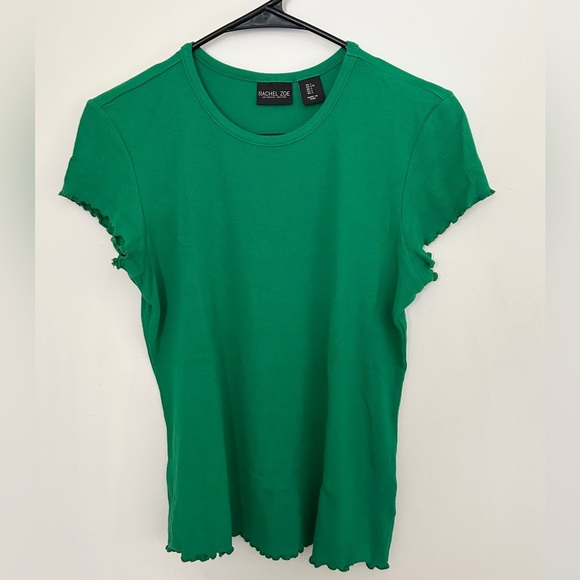 Rachel Zoe Vibrant Green Short Sleeve Top Size Large - Picture 1 of 3